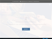 Tablet Screenshot of diemakler-vd.de